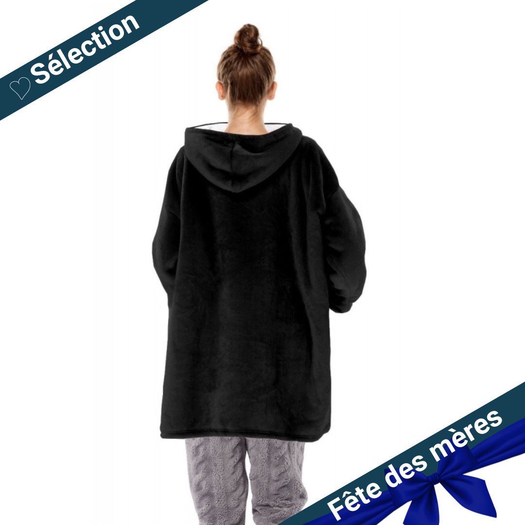 Fête des mères Pull plaid pilou noir - univers du pro